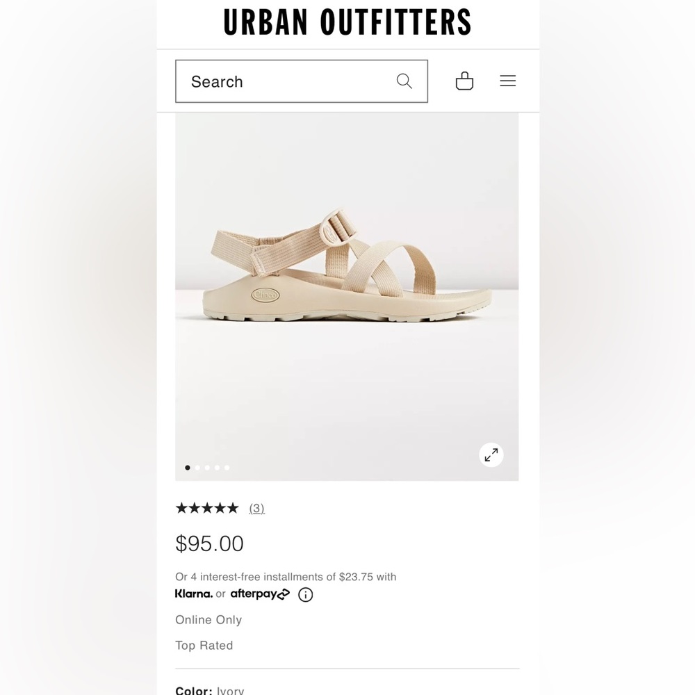 Womens Chaco Sandals off white size 8 🤩🤍